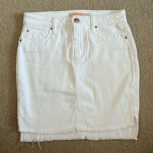 Joe’s white mini skirt